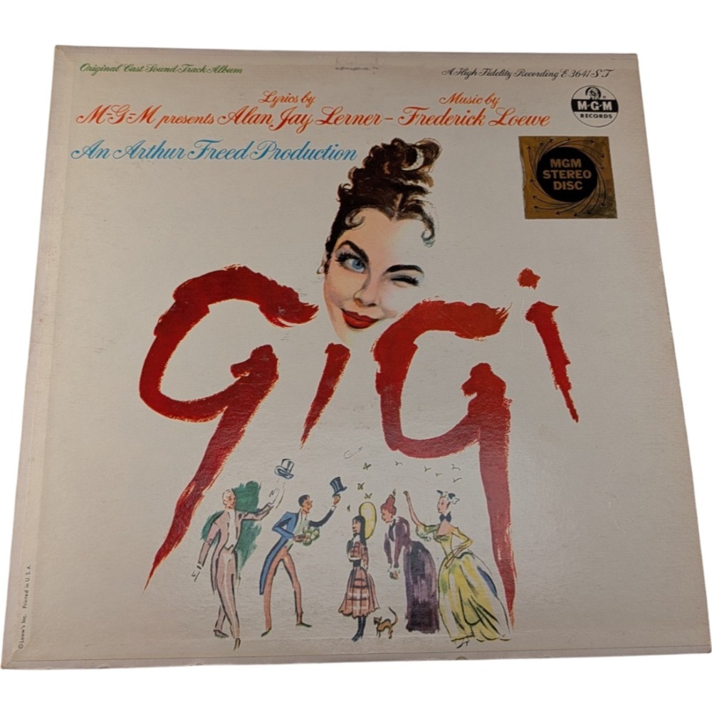MGM Records Gigi Soundtrack Vinyl LP E3641 ST 12" Black Good Stereo Lerner Loewe